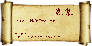 Mezey Nárcisz névjegykártya